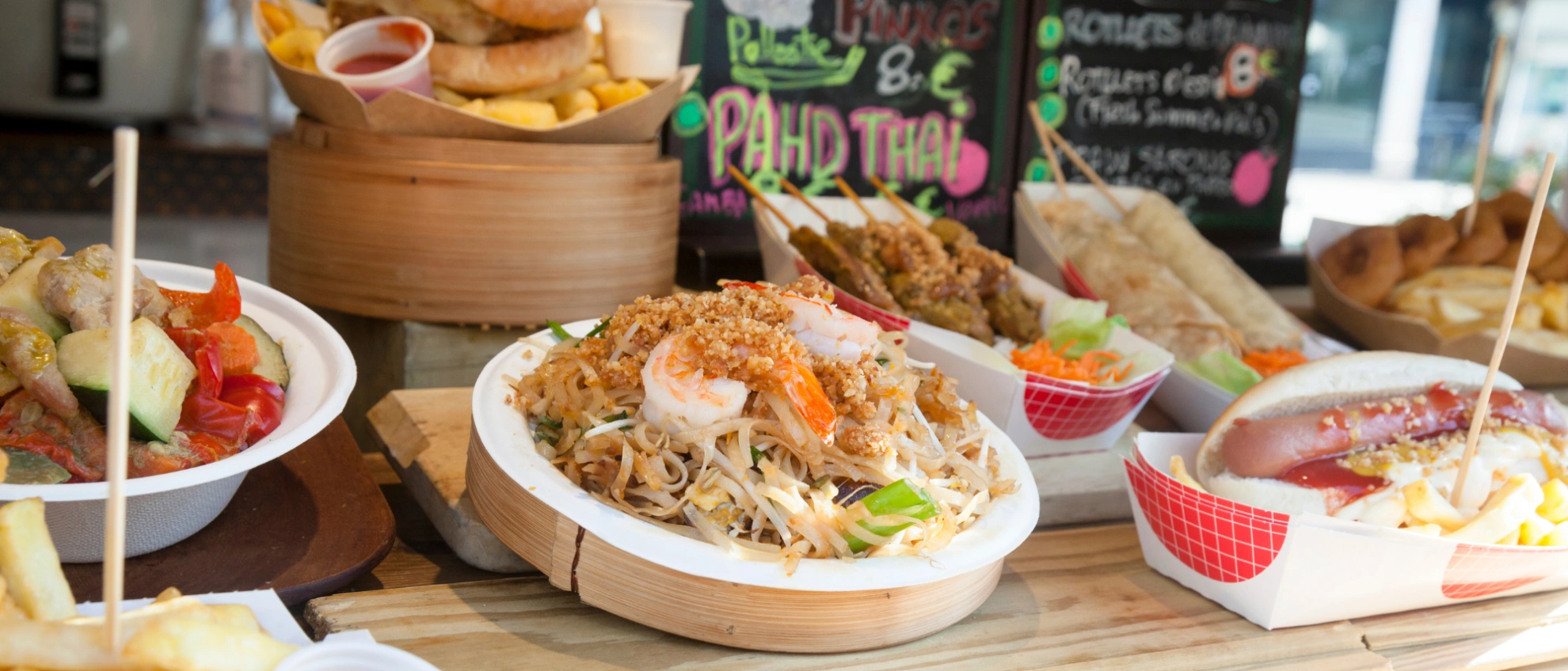 Streetfood auf Theke